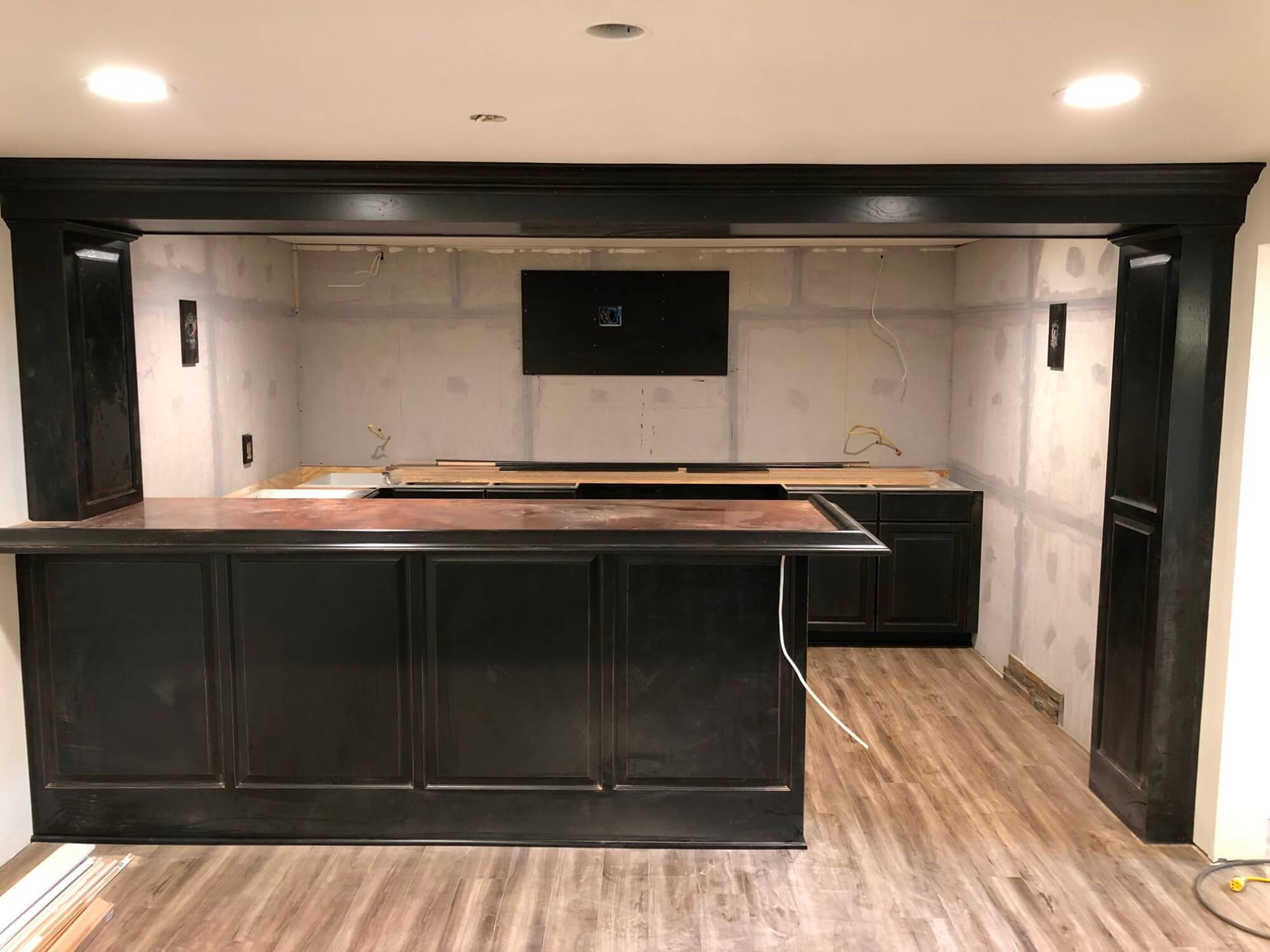 Black Counter Cabinet