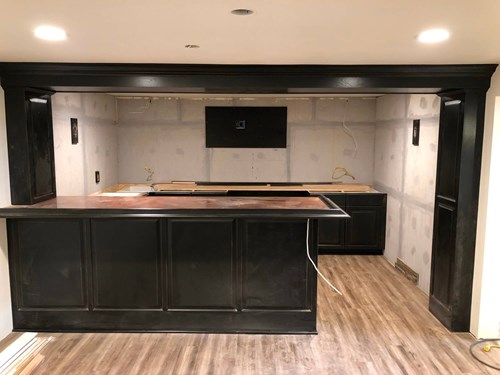 Black Counter Cabinet