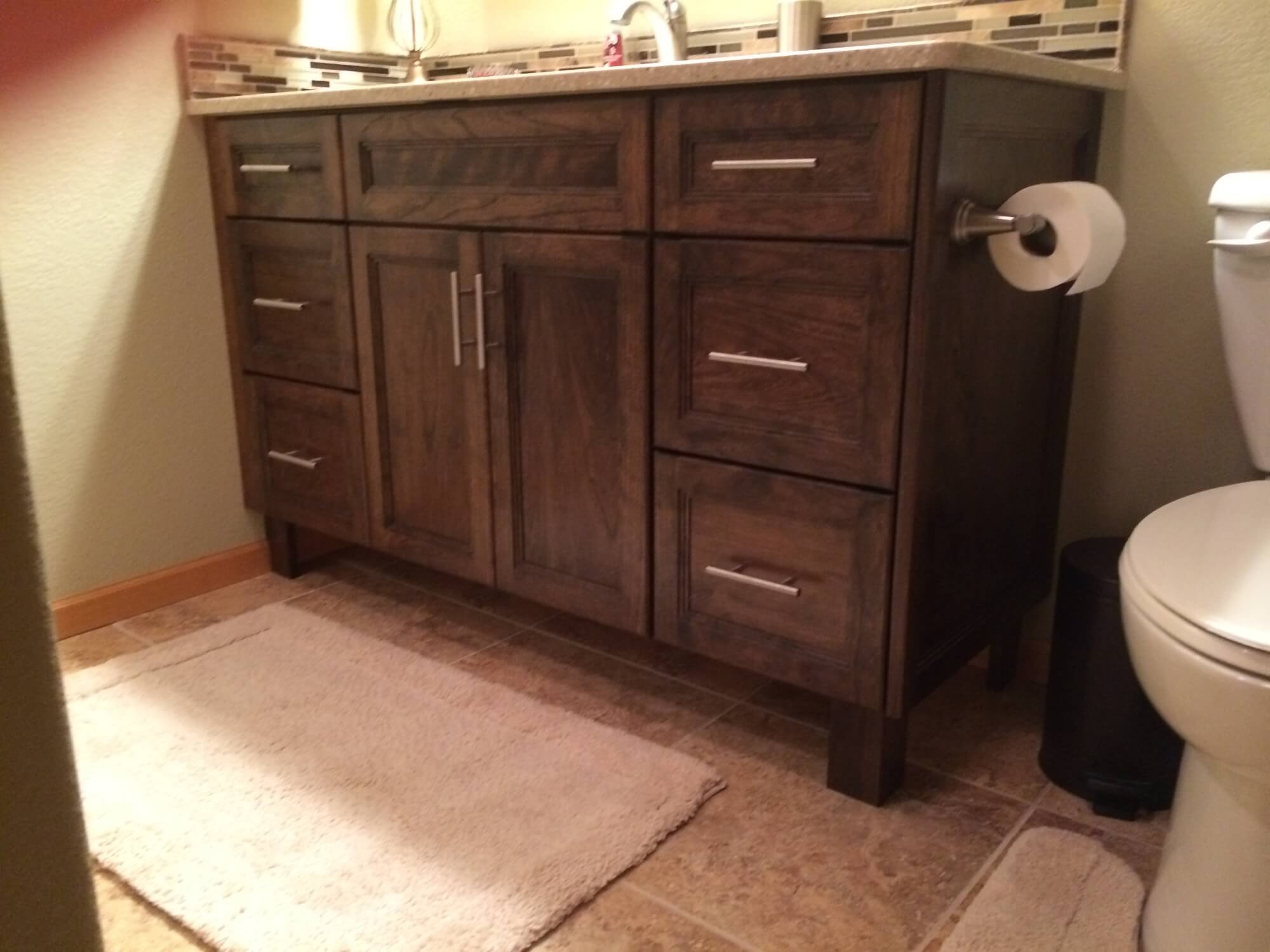 Cabinet with Sink in Bathroom