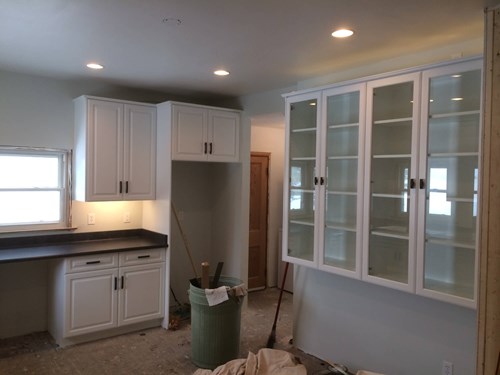 Custom Cabinet with Glass Doors