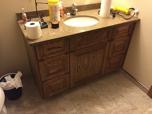 Wood Bathroom Cabinet and Sink